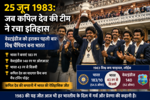 25 जून 1983: जब कपिल देव की टीम ने रचा इतिहास, वेस्टइंडीज को हराकर पहली बार विश्व चैंपियन बना भारत